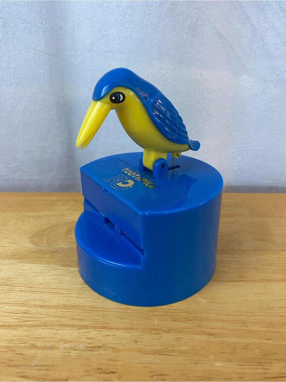 Vintage RD Blue & Yellow Bird Toothpick Dispenser